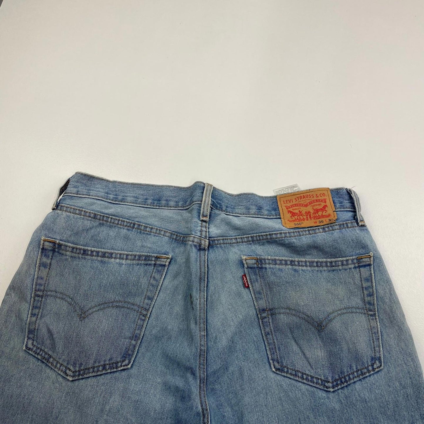 LEVI'S 550 Relaxed Fit Straight Leg Denim Jeans Blue Mens W36 L32