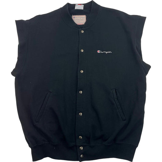 Champion Sleeveless Track Jacket Black Mens XL