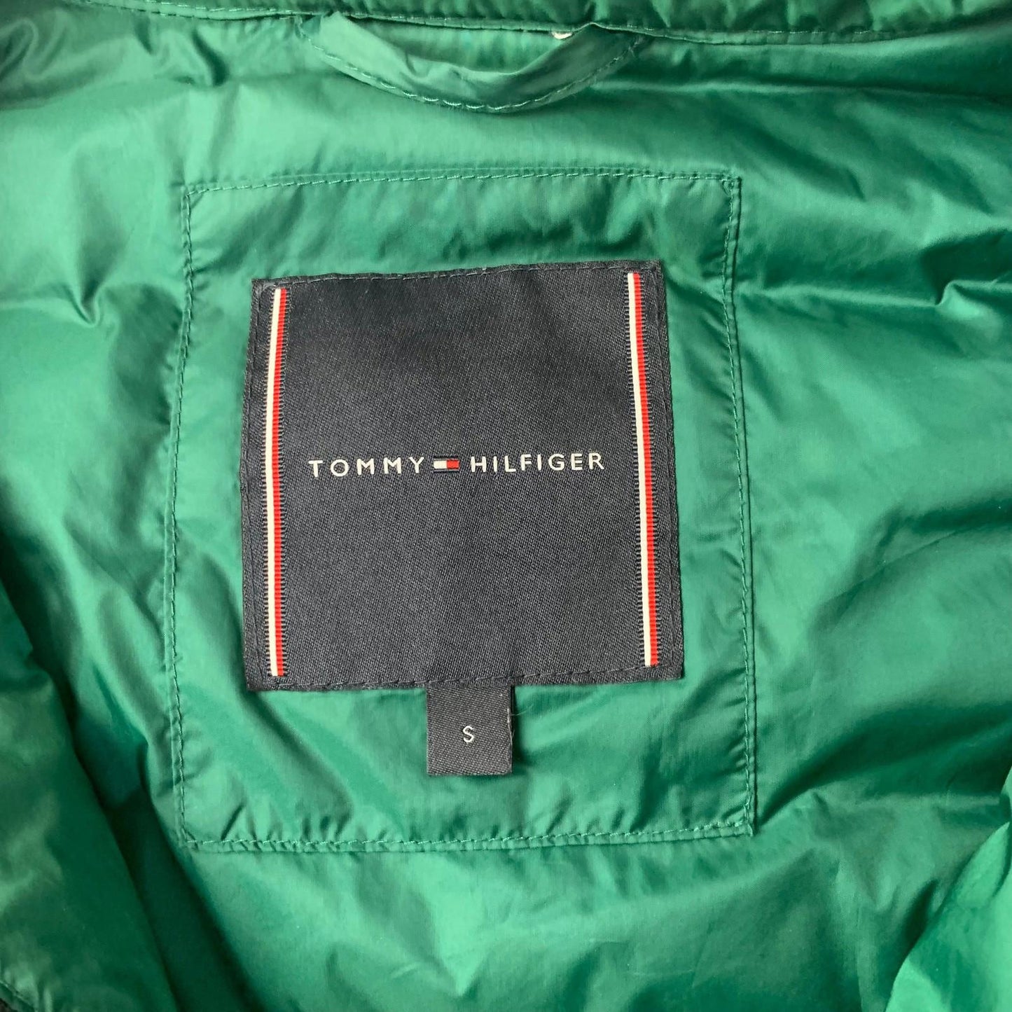 Tommy Hilfiger Puffer Jacket Quilted Green Mens Small