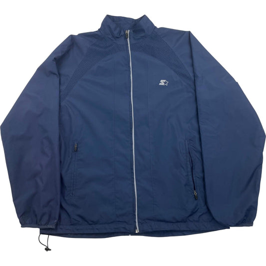 Starter Track Jacket Perforated Windbreaker Blue Mens Size M