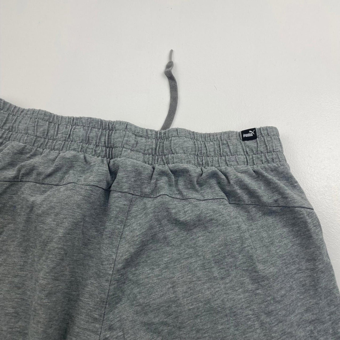 Puma Athletic Activewear Shorts Grey Elastic Waist Drawstring Mens L