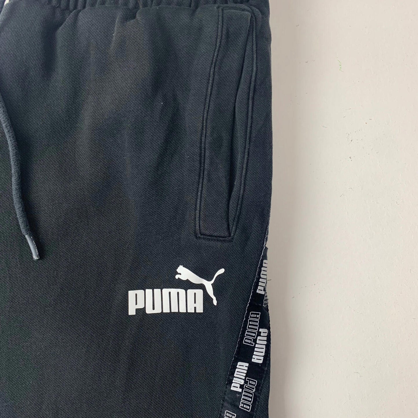 Mens PUMA Thick Jogging Bottoms / Black / Small / Joggers / Sweatpants