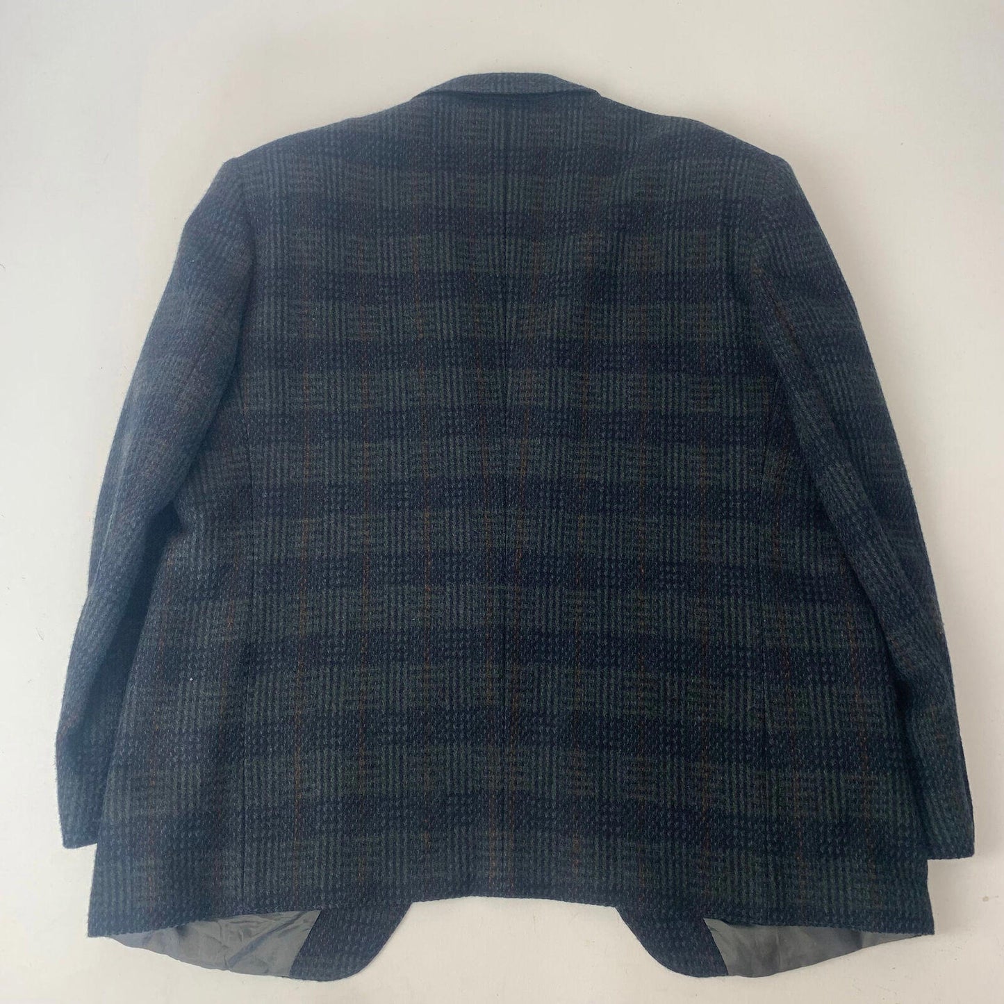 Mens Chequered Wool Jacket / Large