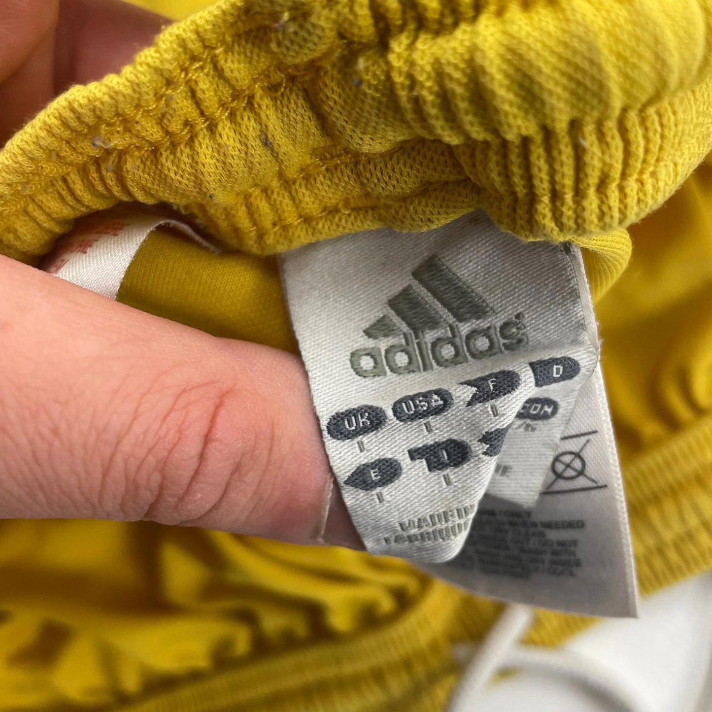 ADIDAS Activewear Shorts Climacool Athletic Yellow Mens UK 32