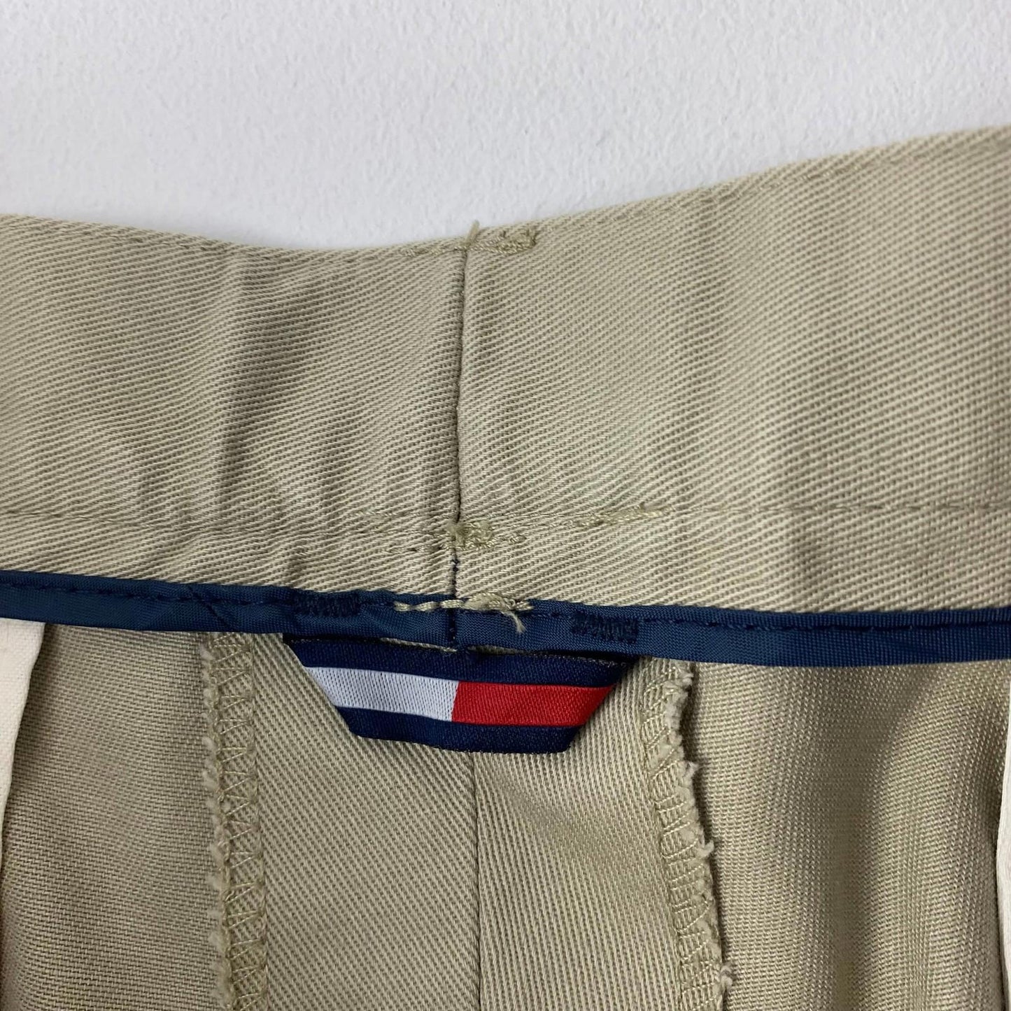 Tommy Hilfiger Trousers Vintage Relaxed Fit Beige Pleated Mens 34x30