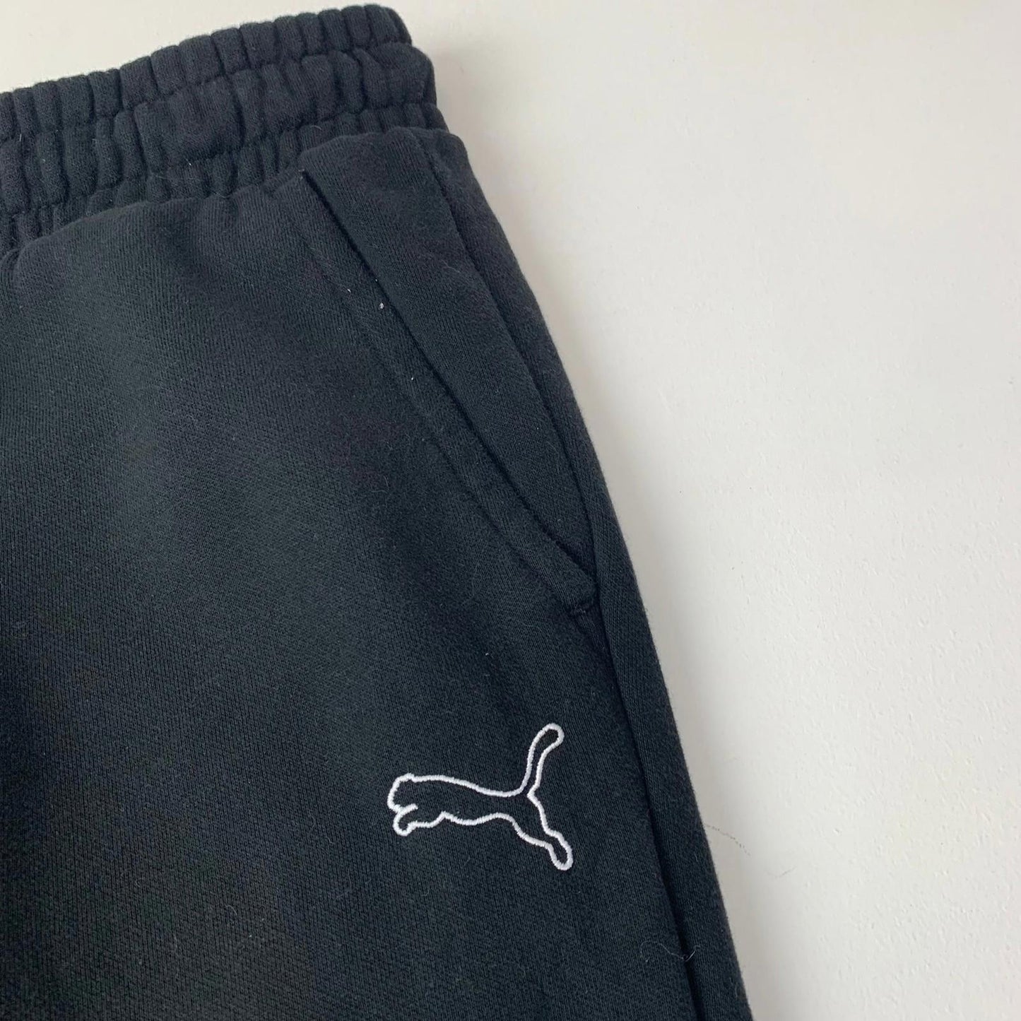 PUMA Activewear Jogger Sweatpants Elastic Waist Black Mens Large L