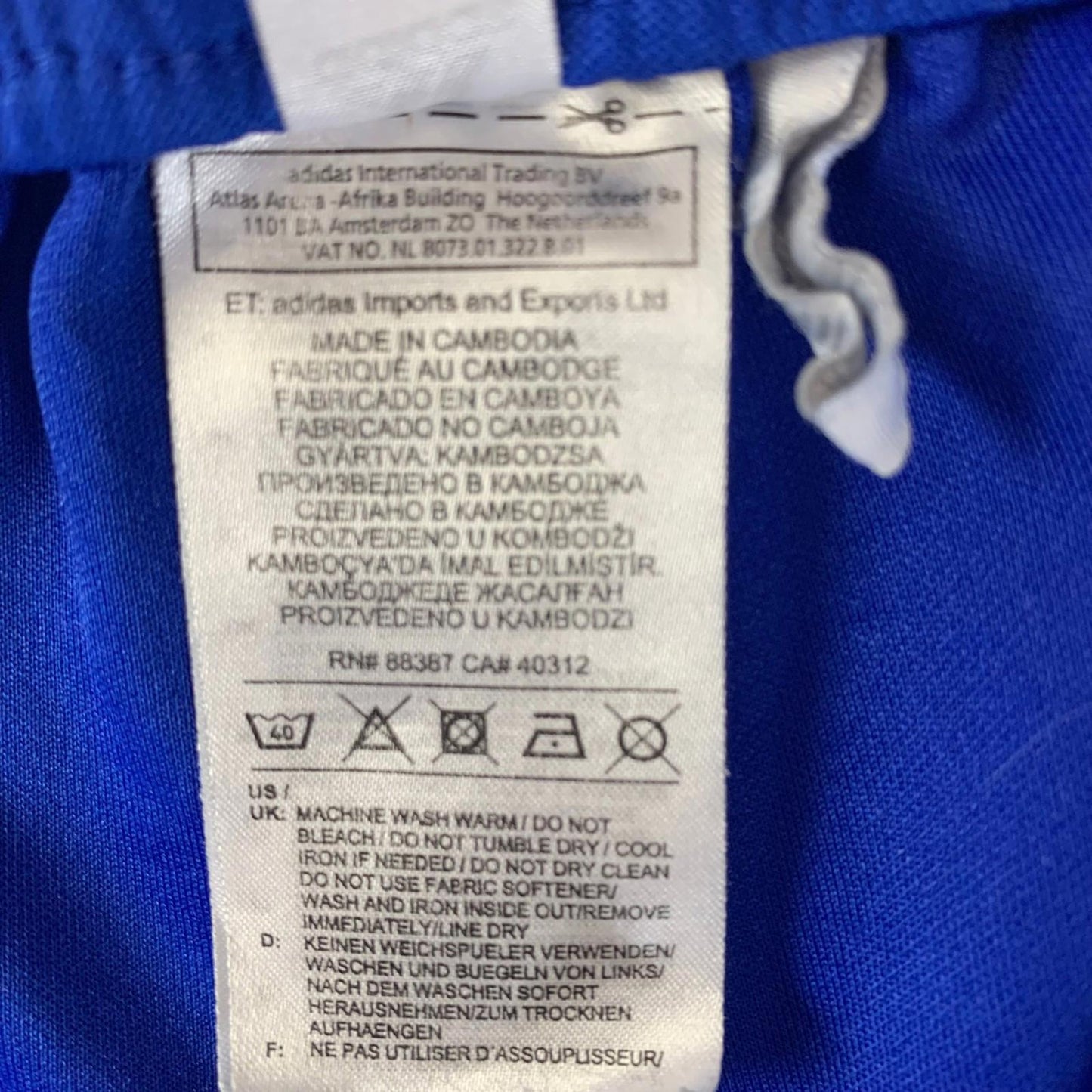 Adidas Climalite Activewear Shorts Blue Graphic Logo Women M