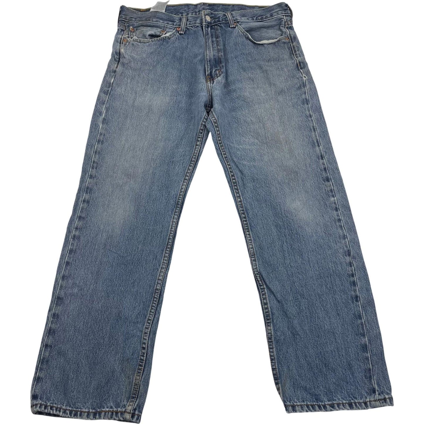LEVI'S 505 Jeans Classic Straight Fit Vintage Blue Denim Mens W36 L30