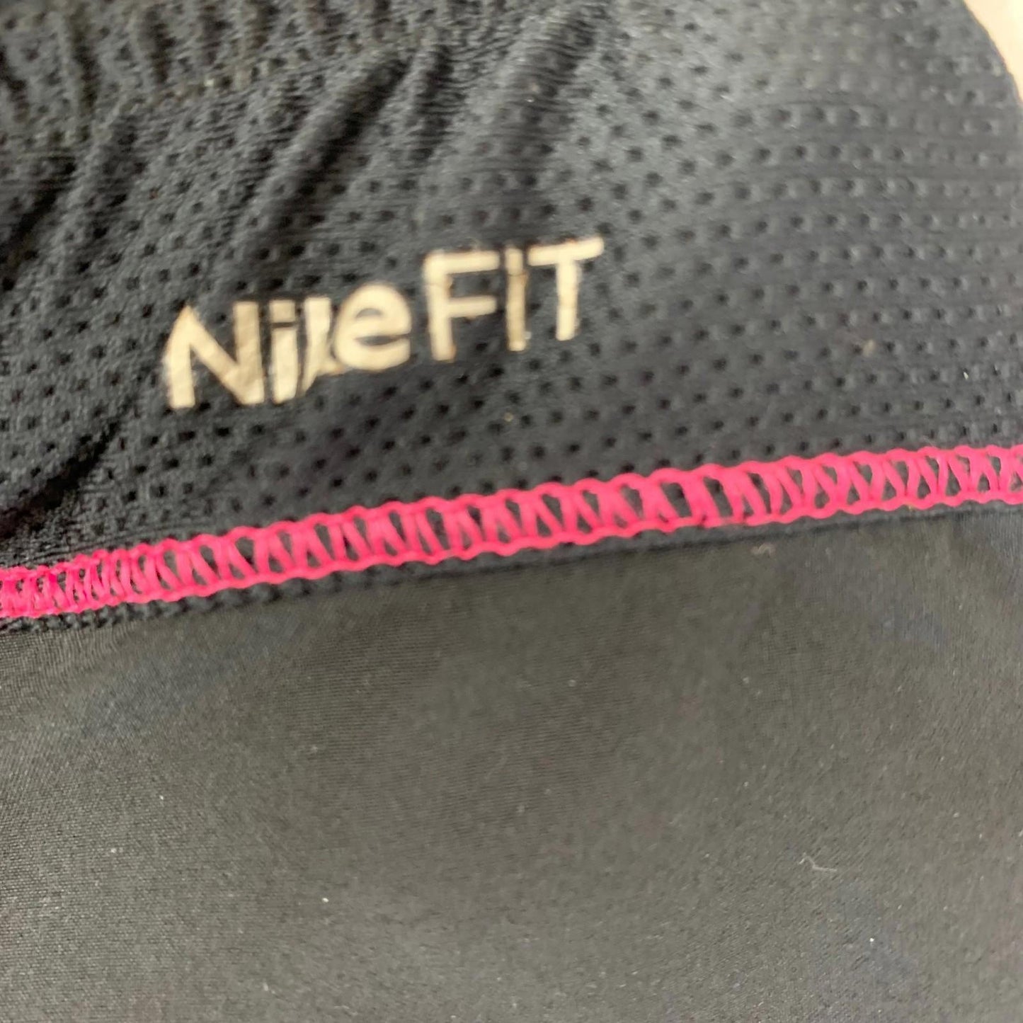 Nike Running Shorts Dri-FIT Black Pink Stitching Womens Medium