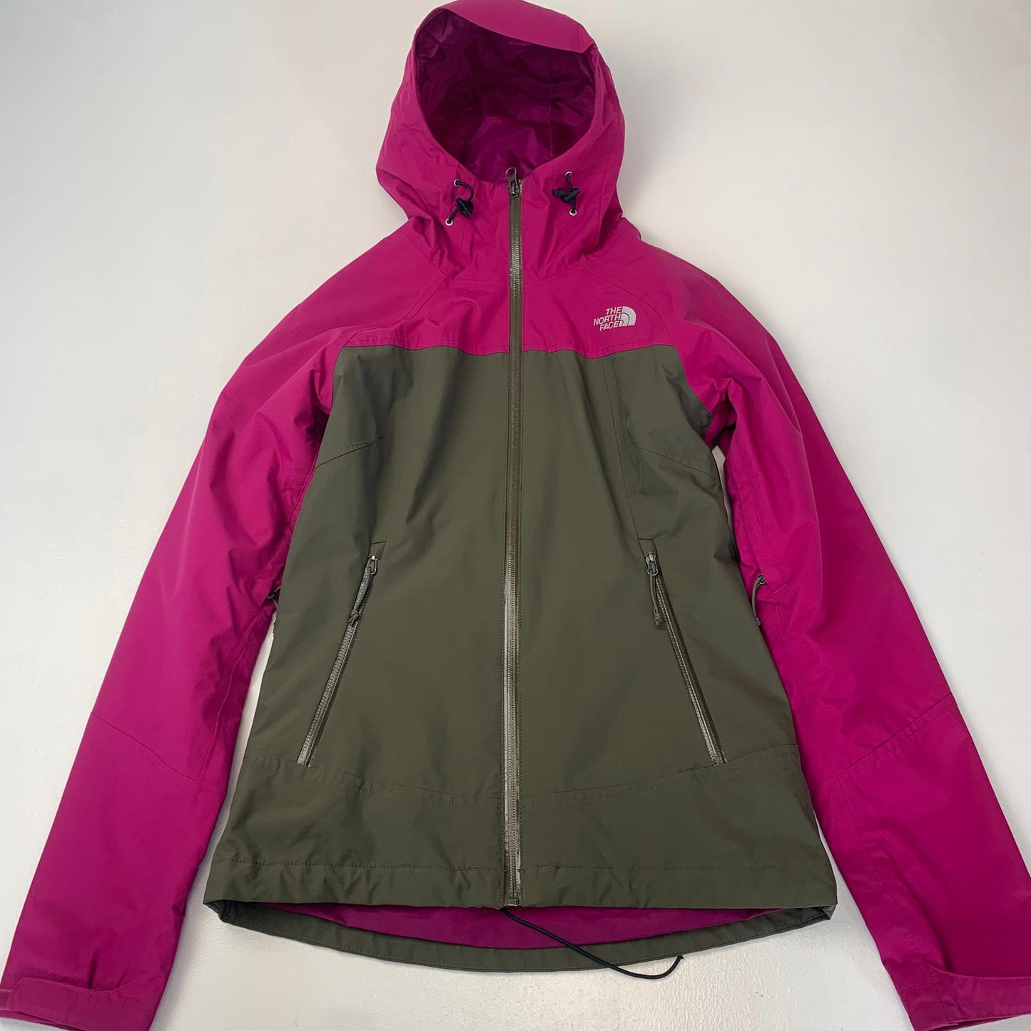 Women’s THE NORTH FACE Hyvent Jacket / Green & Pink / XS / Hiking / Walking