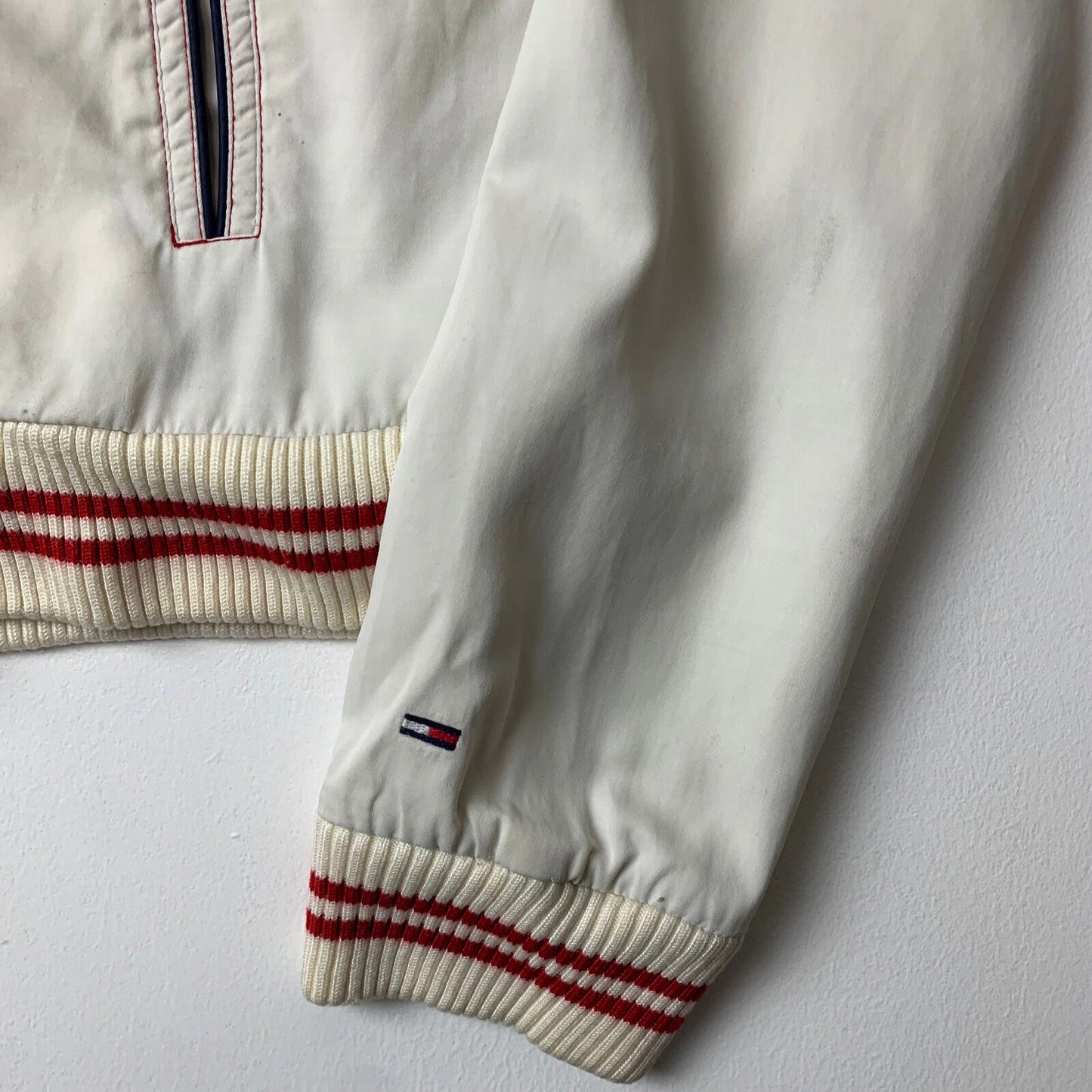 Girls TOMMY HILFIGER Cream Jacket / Back Spellout / 12-13 yrs