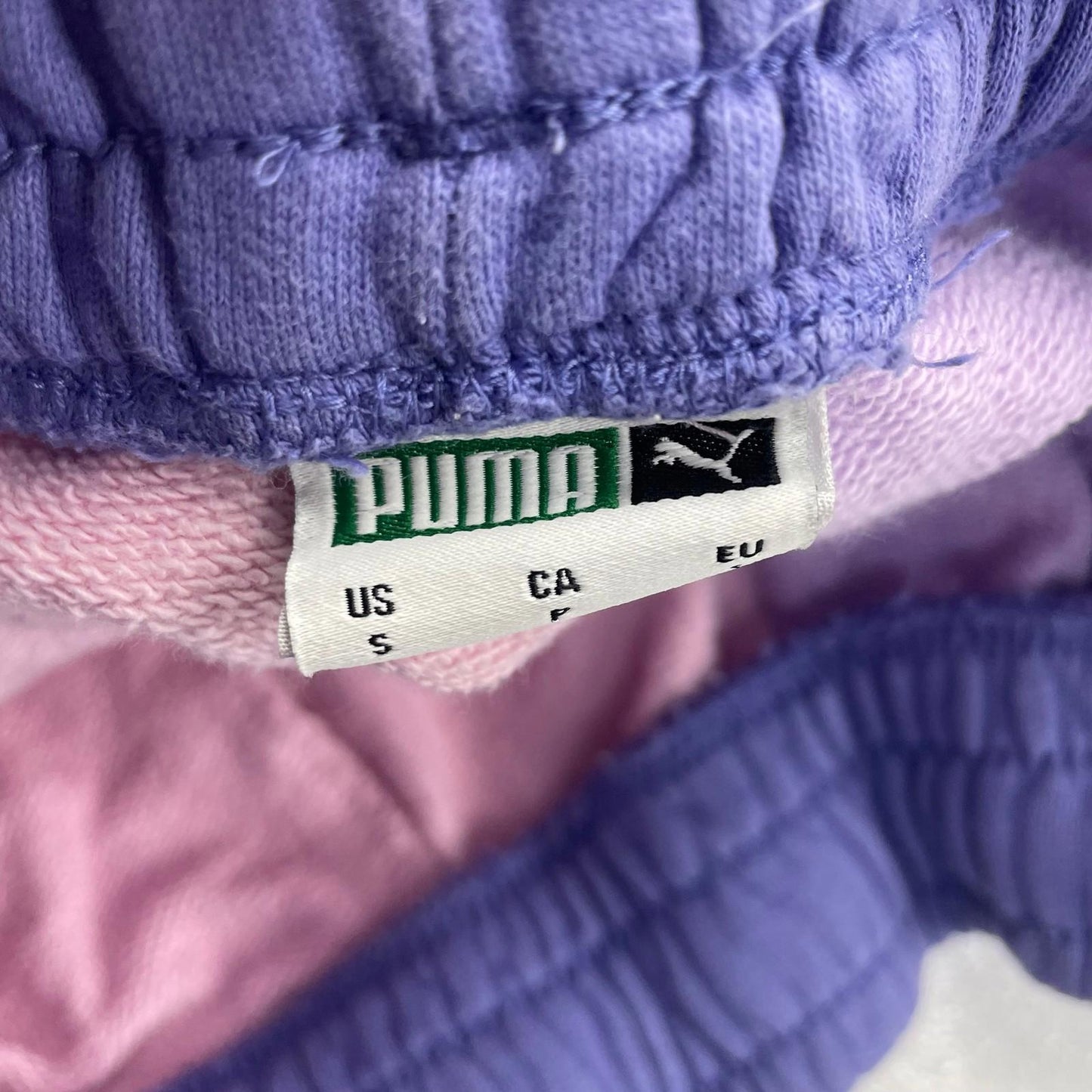 Puma Colourblock Sweat Shorts Pink Purple Womens Small