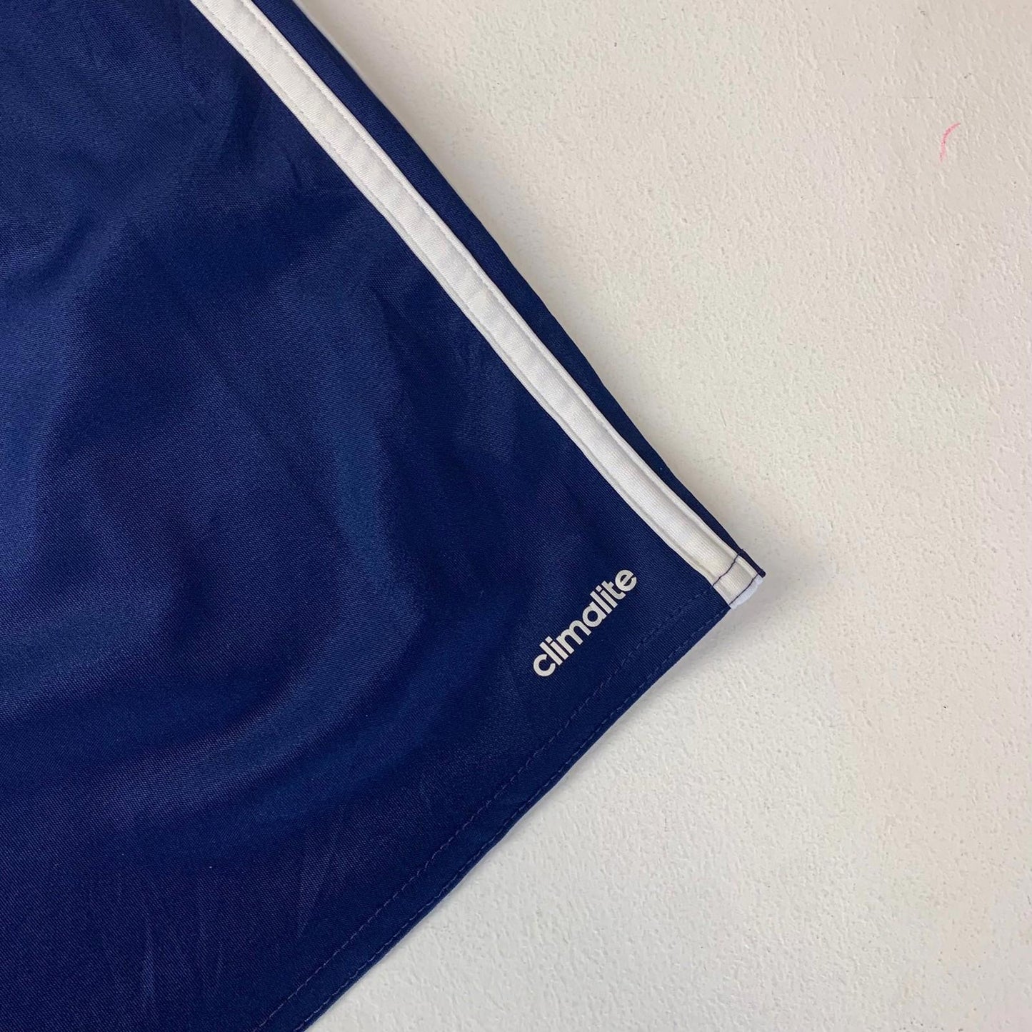 Adidas Climalite Shorts Blue Three Stripe Design Womens UK 8-10