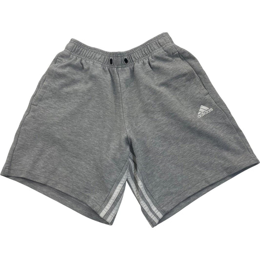 Adidas Athletic Shorts Elastic Waist Grey Mens UK S