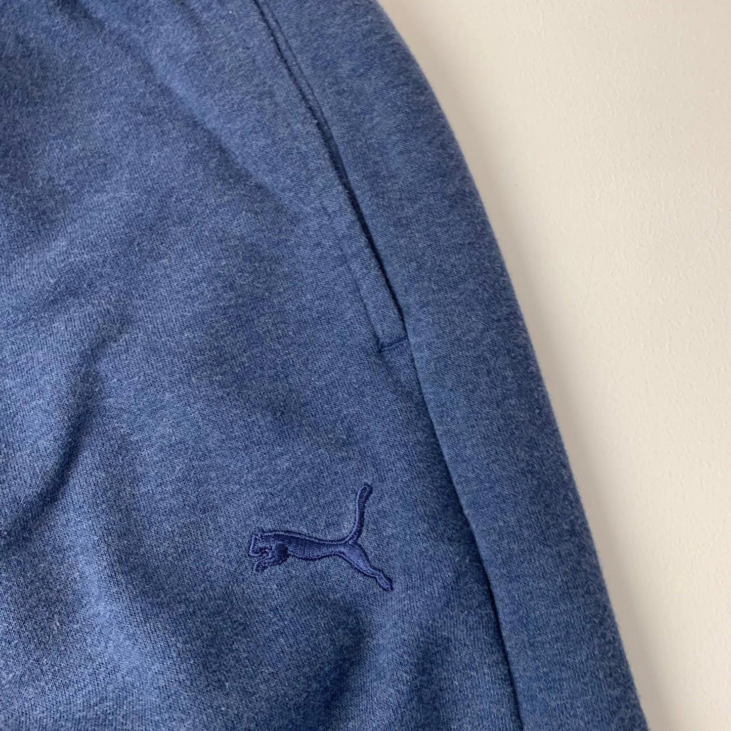 Puma Activewear Jogger Sweatpants Navy Blue Logo Mens Large