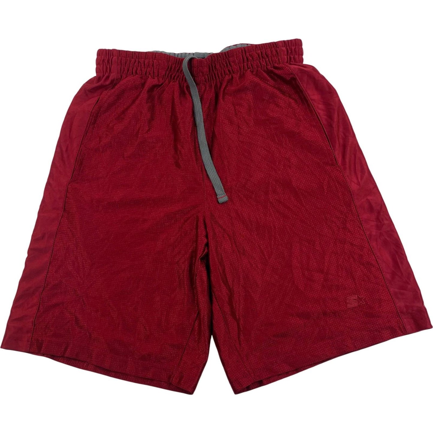 STARTER Basketball Shorts Red Elastic Waist Mens S