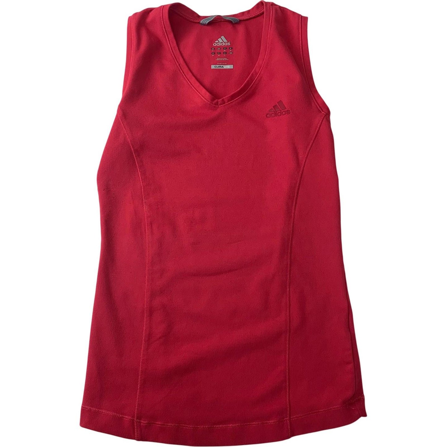 Adidas Climalite Tank Top Sleeveless Red Women's Sports UK 8