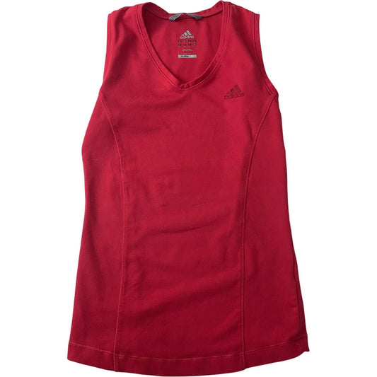 Adidas Climalite Tank Top Sleeveless Red Women's Sports UK 8