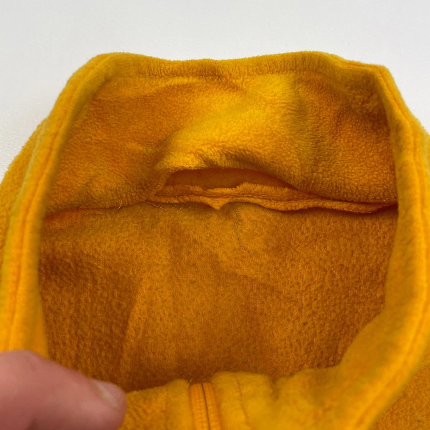 COLUMBIA Fleece Jacket Half Zip Pullover Yellow Mens Size L