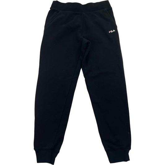 FILA Jogger Sweatpants Elastic Waist Black Mens Medium UK M