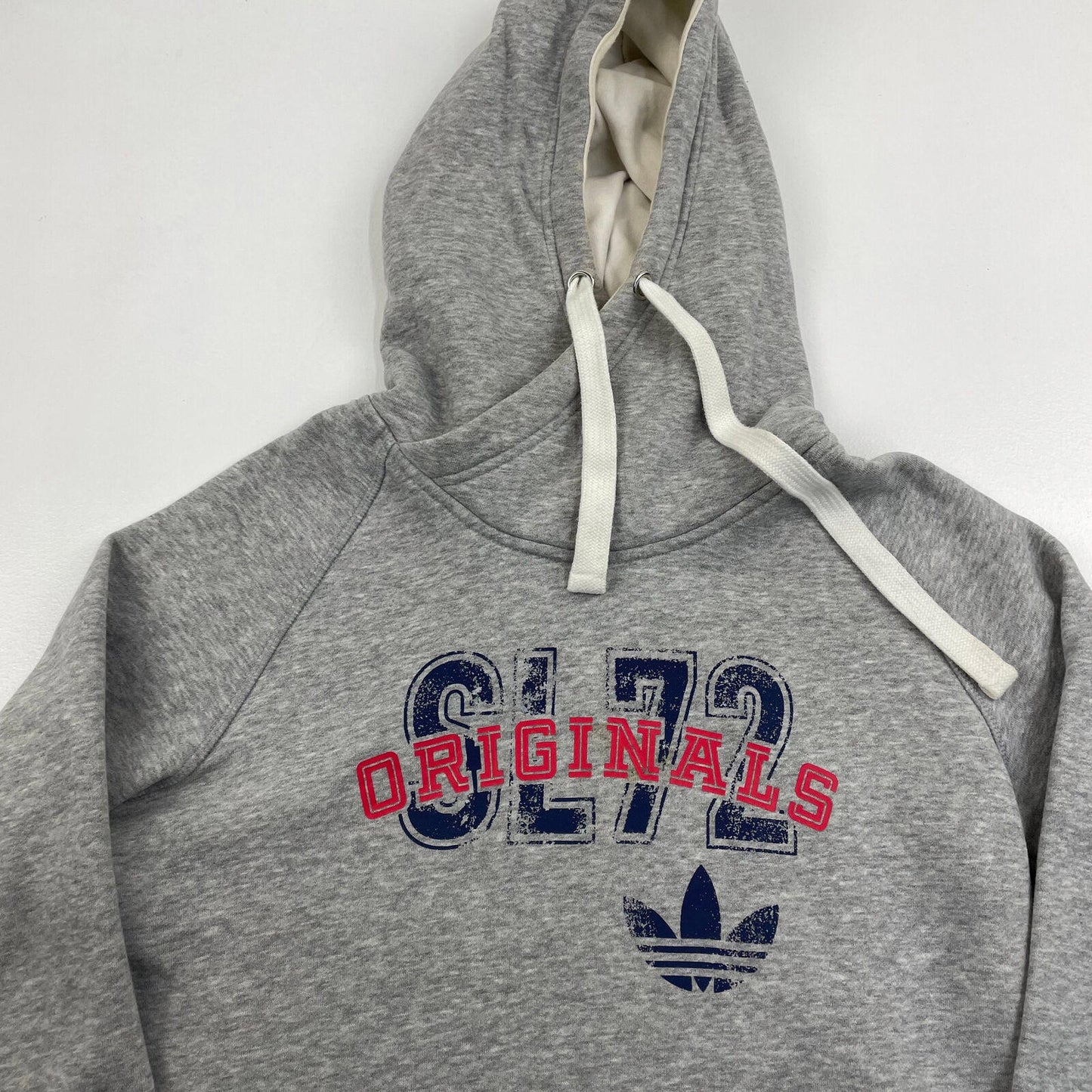 Womens Adidas Grey Spellout Hoodie , Size UK10