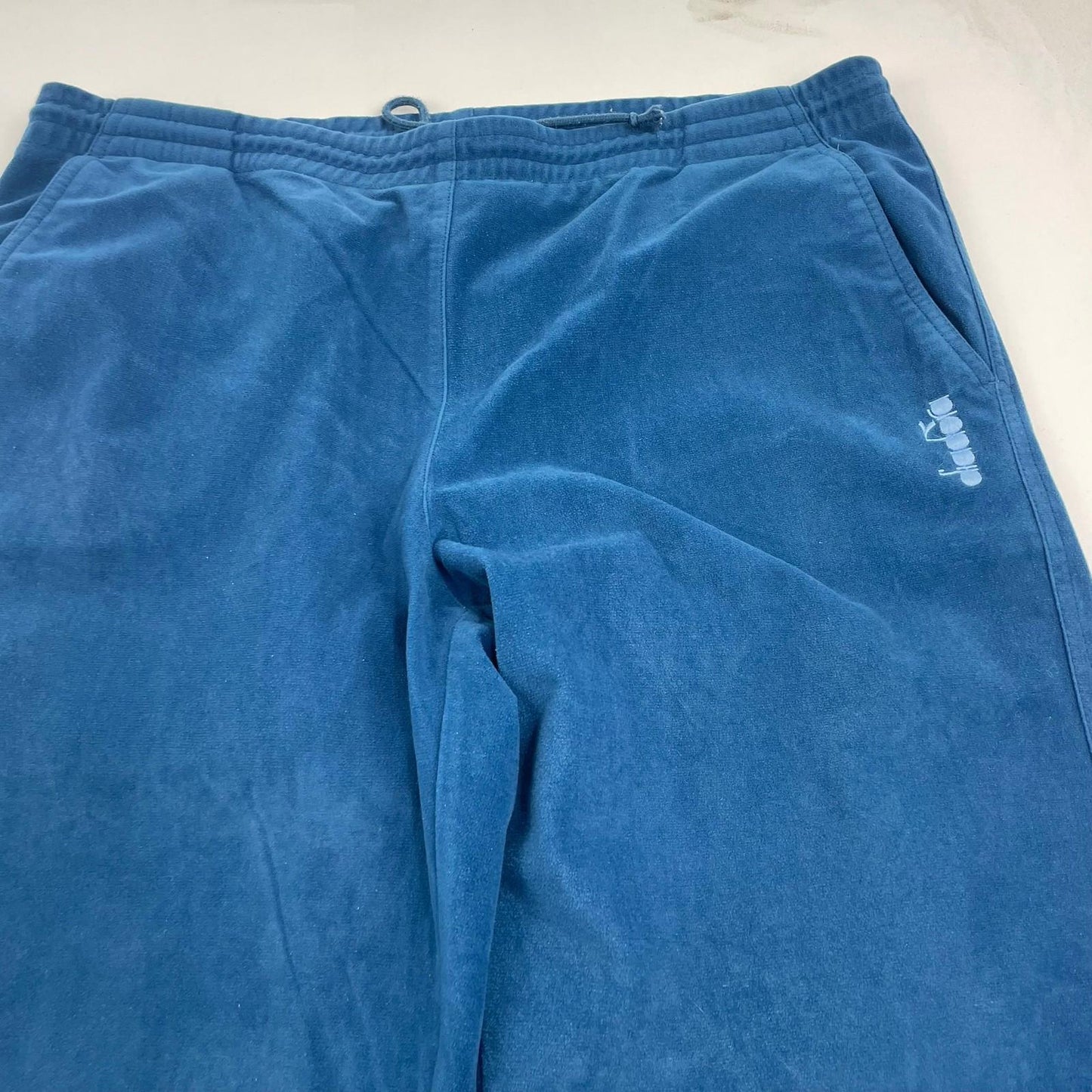Diadora Jogger Track Pants Fleece Lined Blue Mens XL