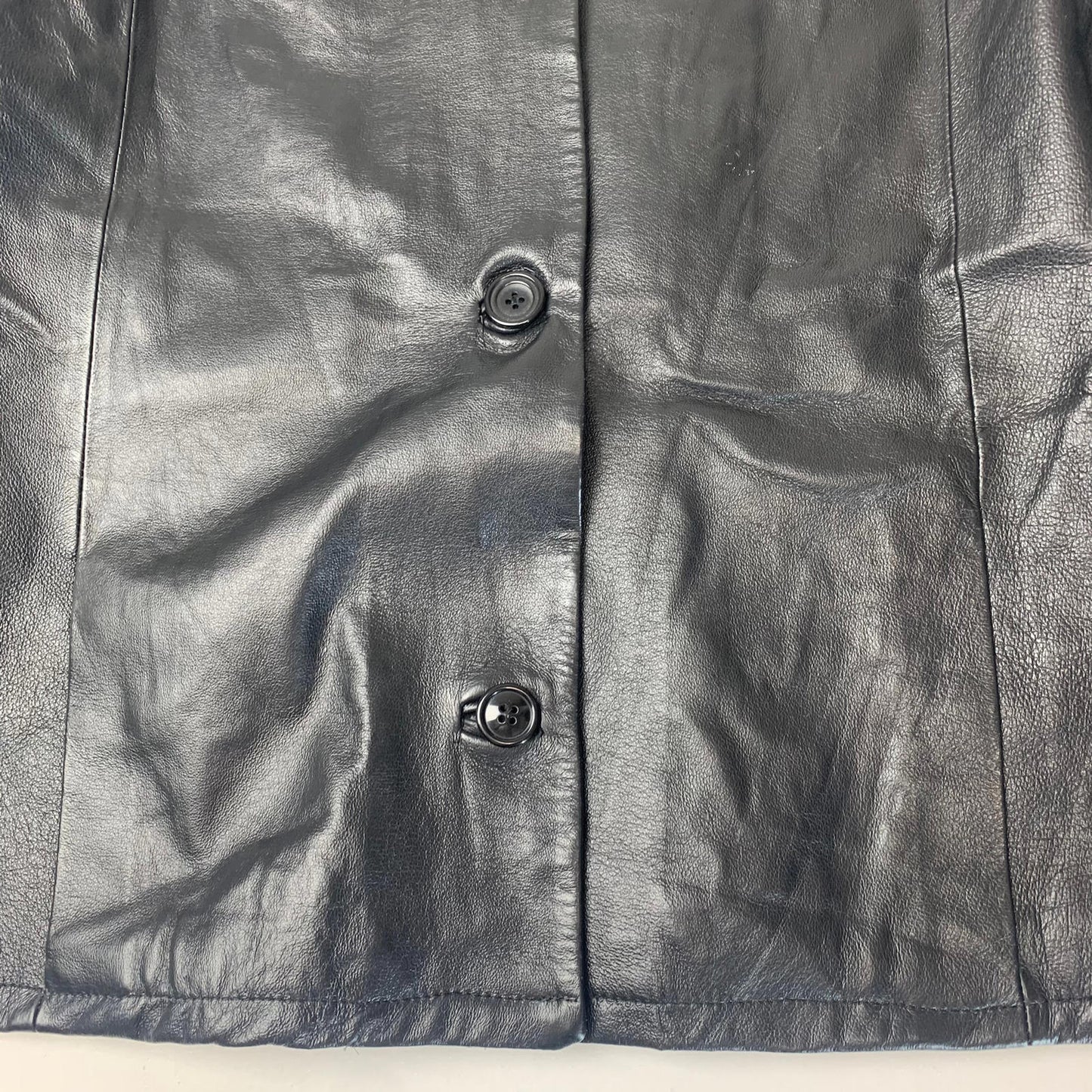 Women’s Black Leather Jacket / Large / Made in Italy
