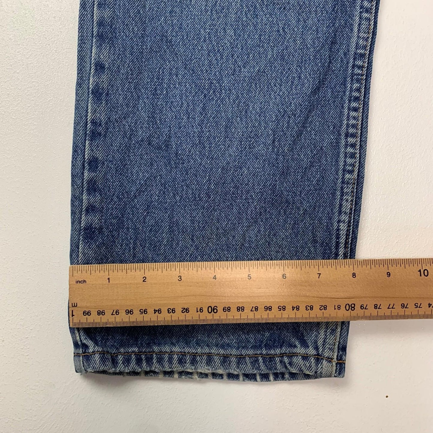 Levi's Straight Leg Denim Jeans Distressed Vintage Blue Mens W34 L30