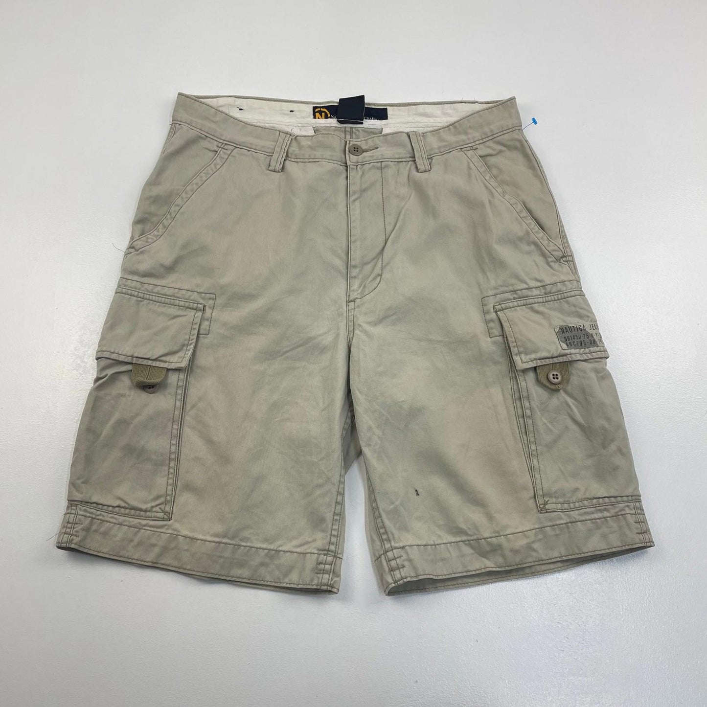 NAUTICA JEANS Shorts Cargo Style Beige Cotton Men's Size 33