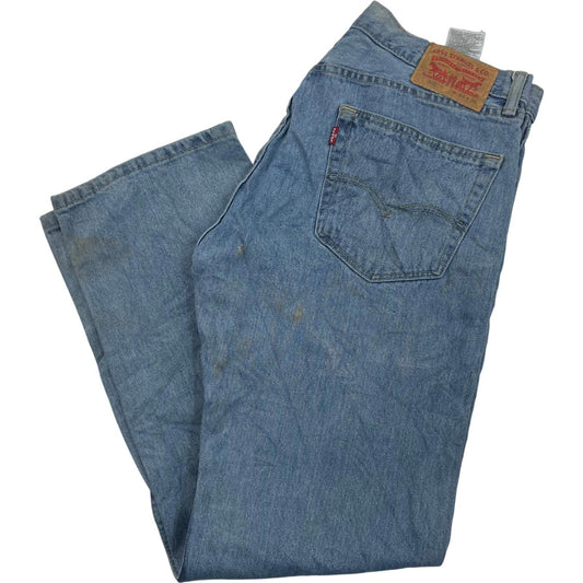 LEVI'S 505 Jeans Straight Leg Stonewash Blue Denim Mens W34 L30