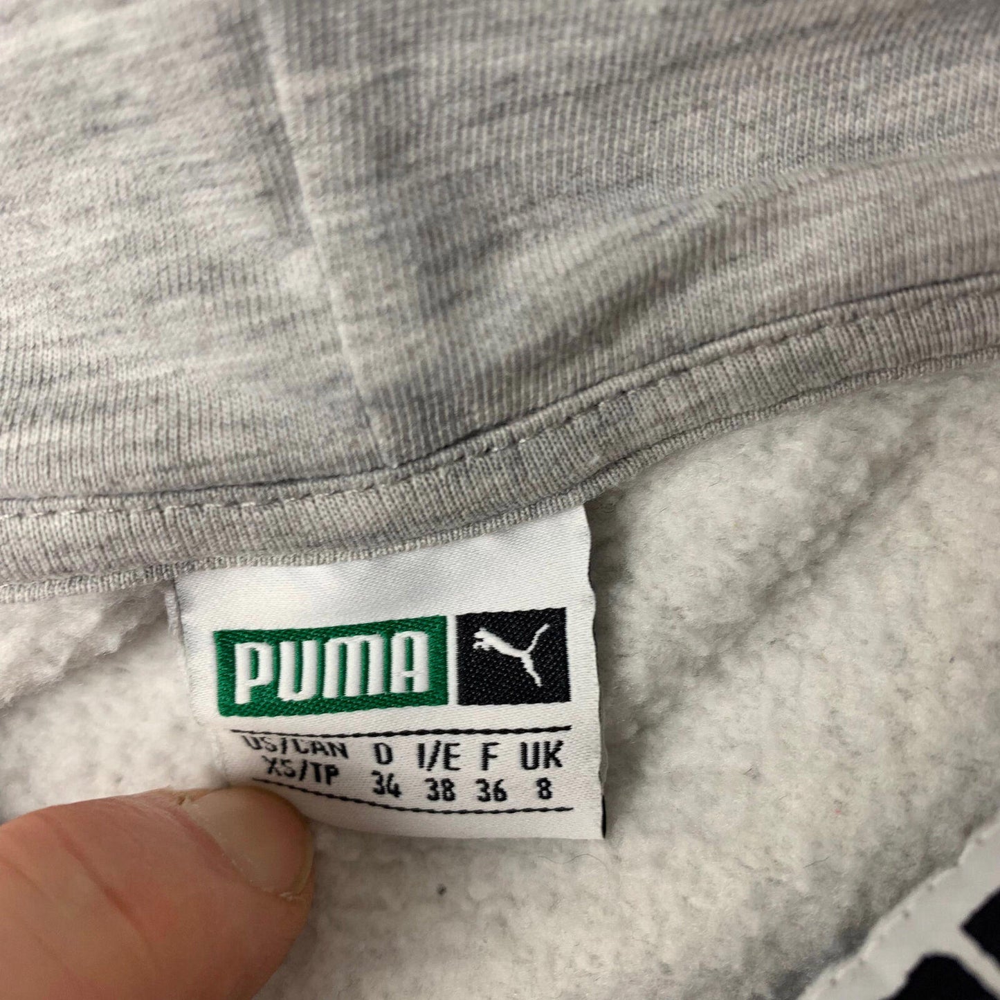 Women’s PUMA Cropped Hoodie / Grey / UK8 / XS / Taped
