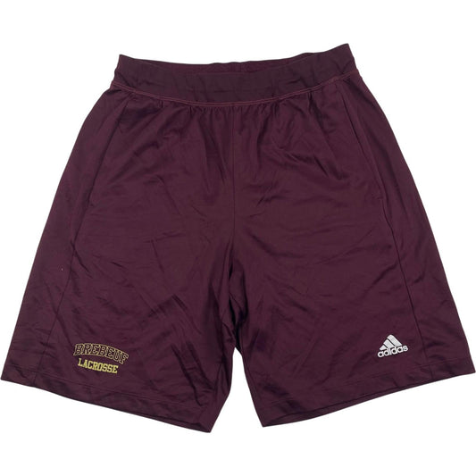 ADIDAS Lacrosse Climalite Shorts Breathable Maroon Mens M