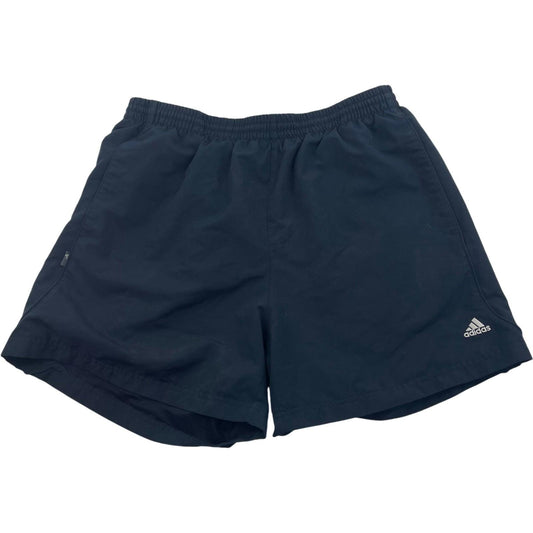 ADIDAS Athletic Shorts Elastic Waist Logo Navy Mens Size S