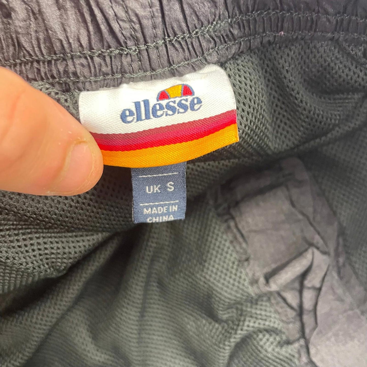 Ellesse Colour Block Swim Shorts Retro Multicoloured Logo Mens UK S