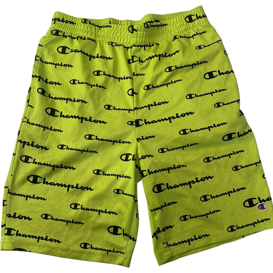 Champion Athletic Shorts Bold Logo Print Yellow Boys 18/20