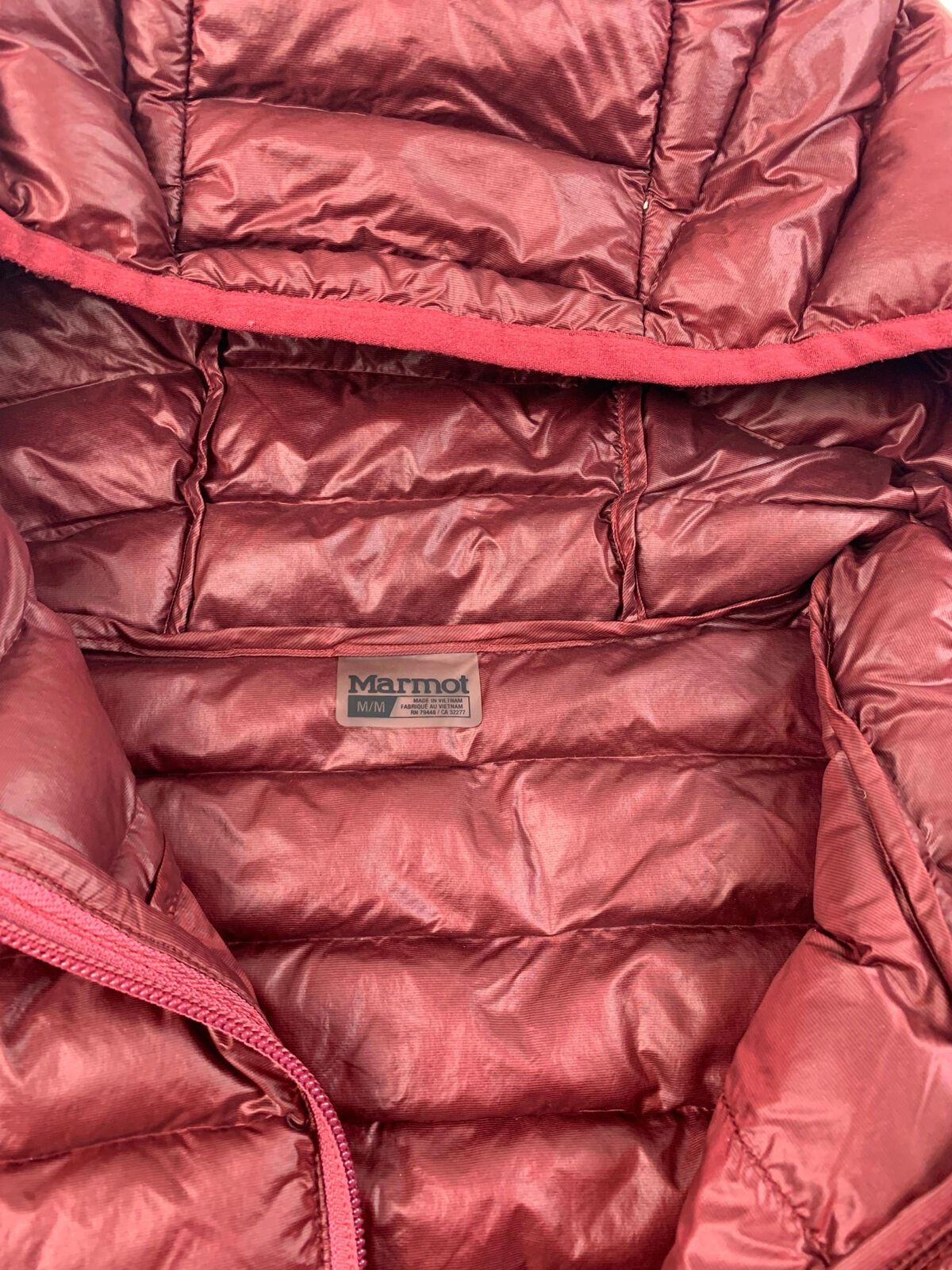 Womens MARMOT Long Puffer Coat / Purple Jacket / Medium / Quilted Parka