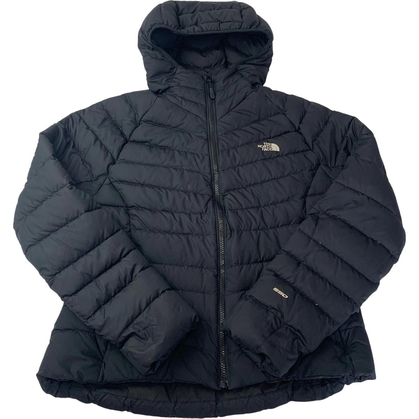 The North Face Puffer Jacket Hooded Insulated Black Women's Size L