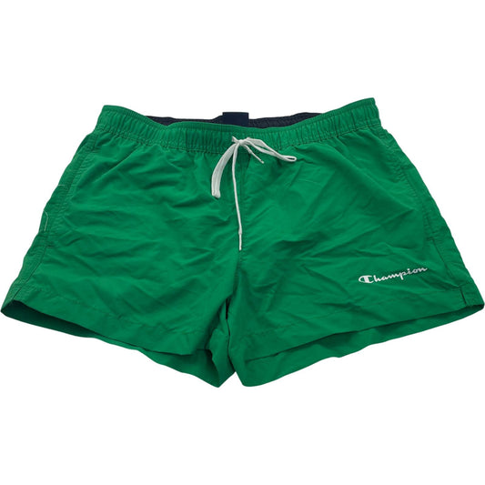 Champion Swim Shorts Elastic Waist Quick Dry Green Mens Small