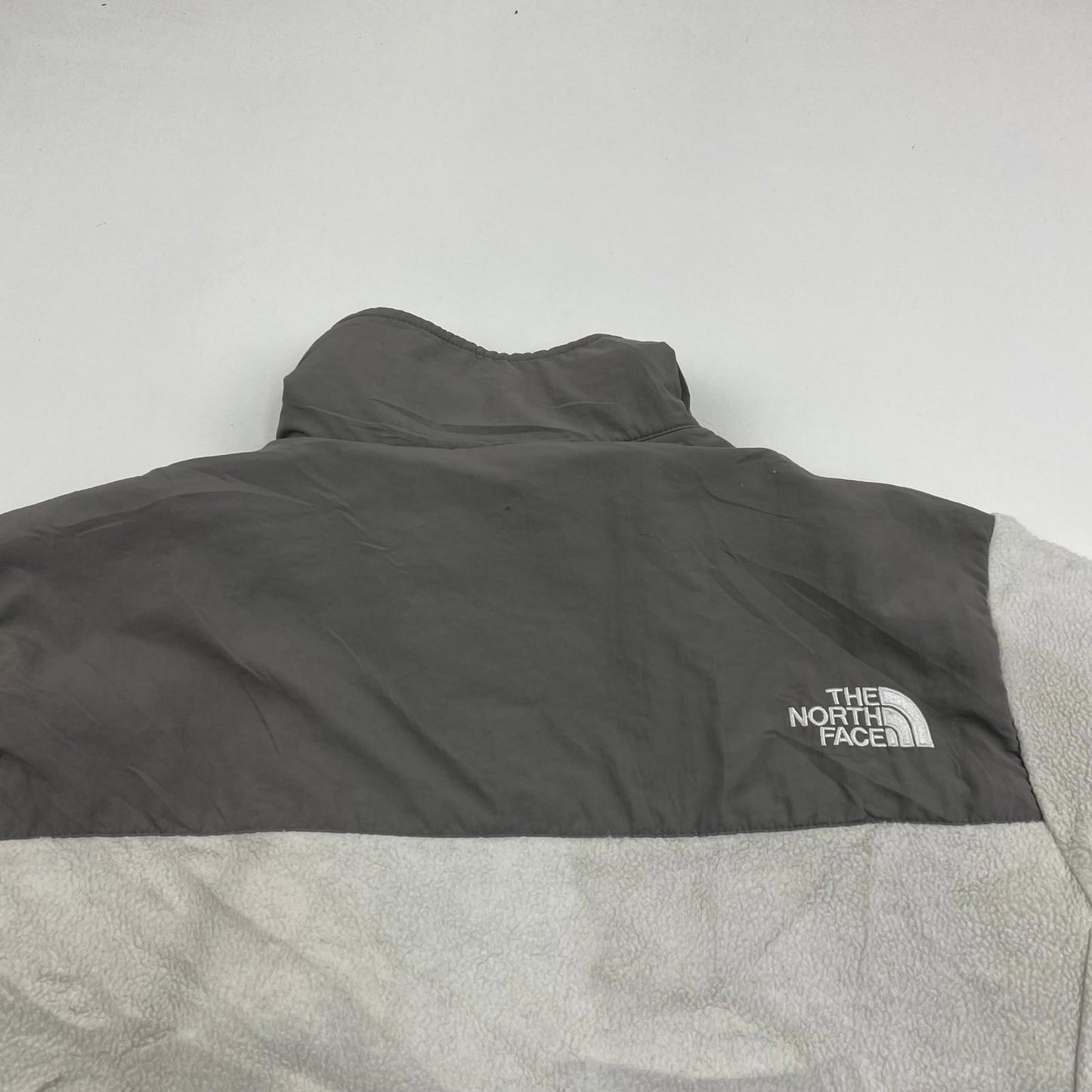 THE NORTH FACE Fleece Jacket Warm Outdoor Grey White Womens M