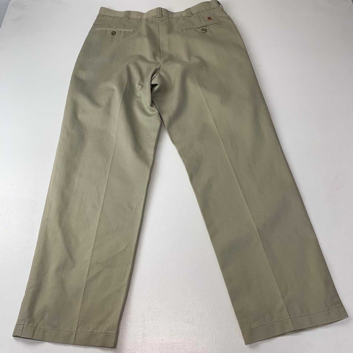 Tommy Hilfiger Trousers Vintage Relaxed Fit Beige Pleated Mens 34x30