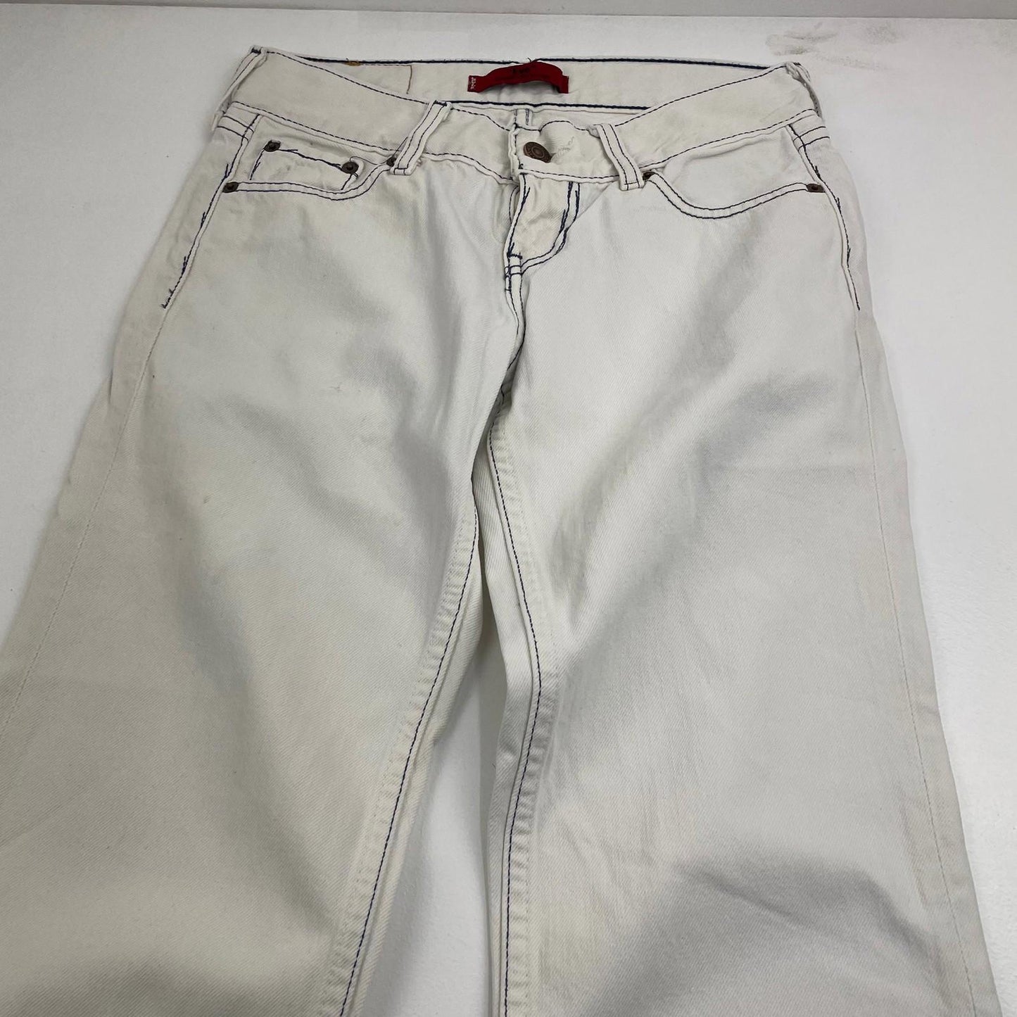 Levi's Eve Square-Cut Straight White Jeans Women UK 6 Long