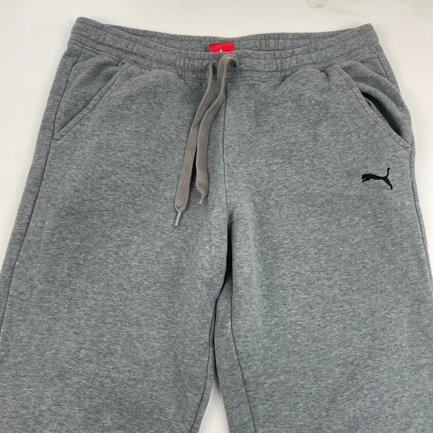 Puma Activewear Sweatpants Grey Jogger Drawstring Waist Mens Small