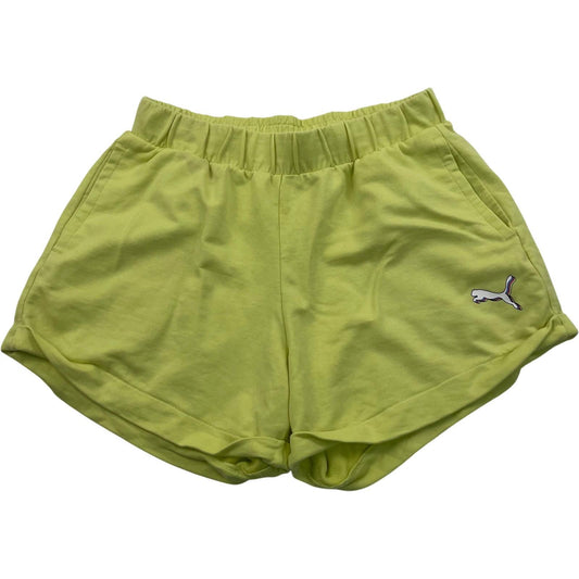 Puma Women's Elastic Waist Casual Shorts Bright Yellow XS
