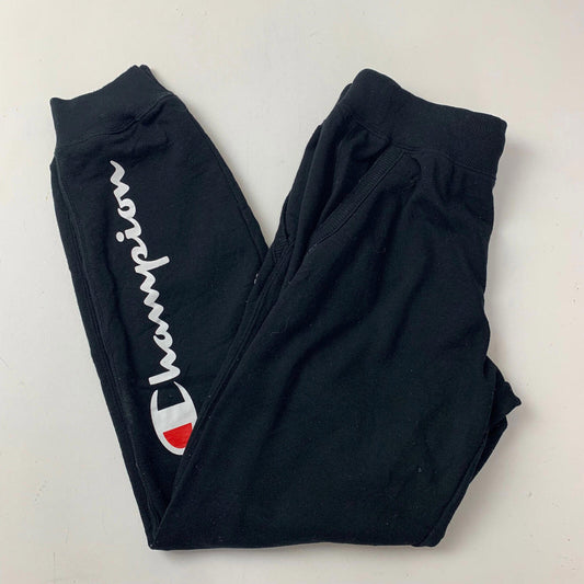 Womens CHAMPION Spellout Joggers / Black / Medium Jogging Bottoms / Sweatpants