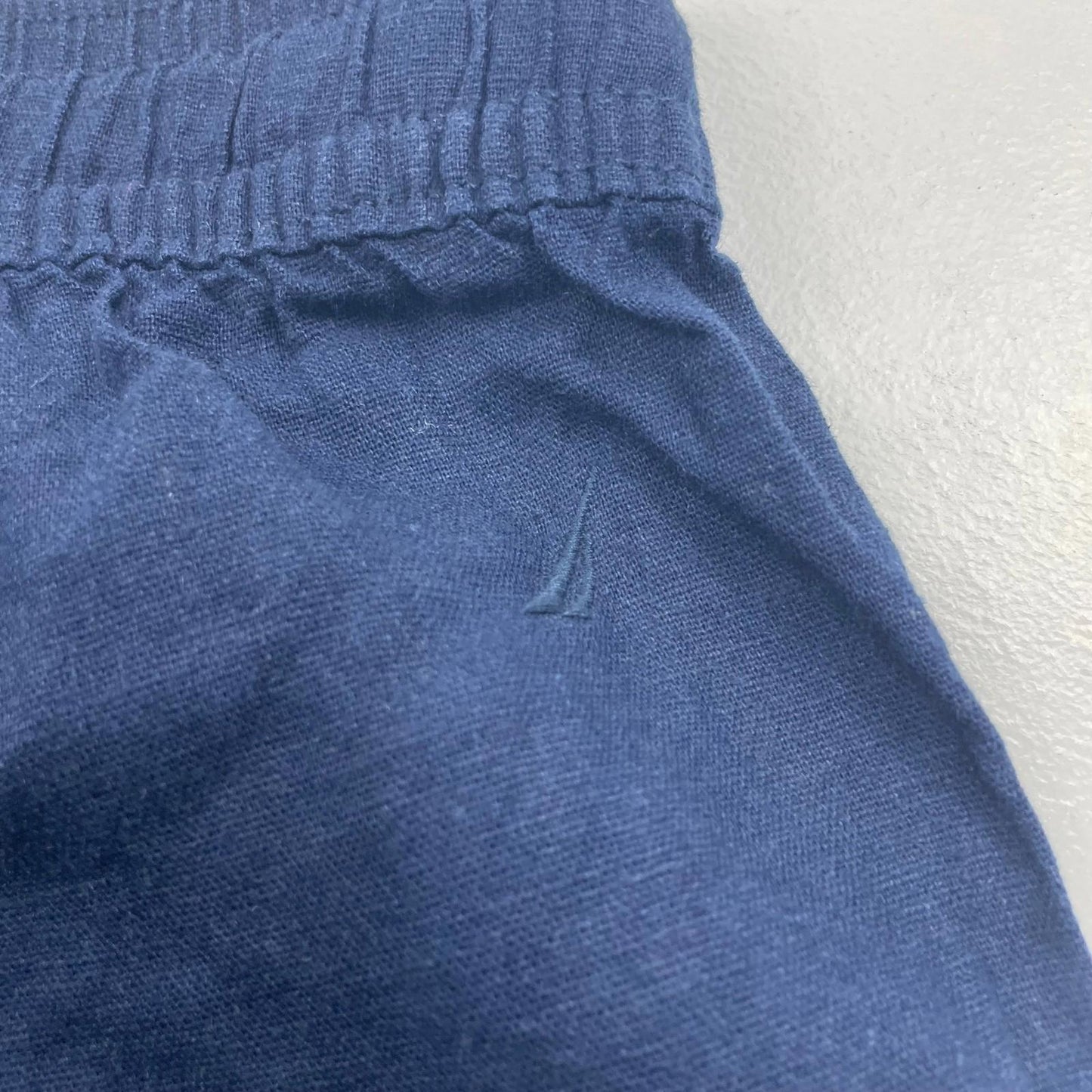 Nautica Shorts Casual Linen Blend Navy Blue Women's XS
