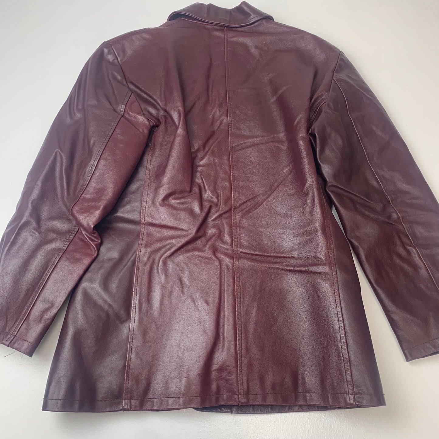 Women’s CONBIPEL Leather Jacket / Italian 44 / Burgundy / Small - Medium