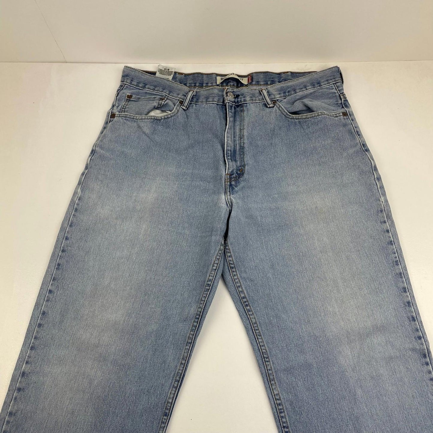 LEVI'S 550 Relaxed Fit Straight Leg Denim Light Wash Jeans Mens W38 L34