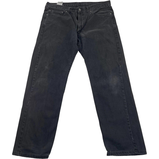 Levi's 505 Regular Fit Straight Leg Black Denim Jeans Mens W36 L30