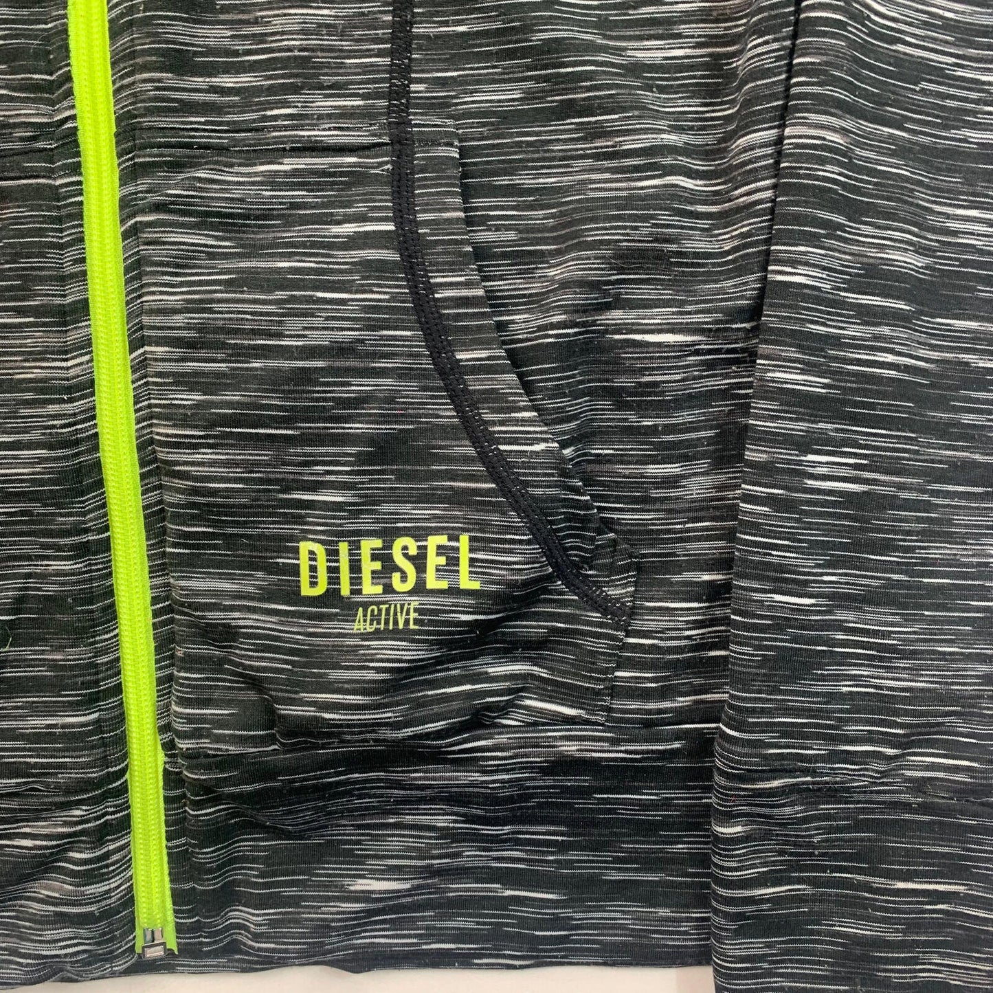 Women’s DIESEL ACTIVEWEAR Full Zip Hoodie / Small / Black & Grey / Stretchy