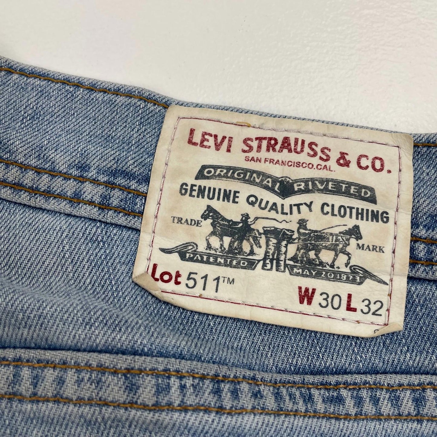 Levi Strauss 511 Slim Fit Mid Blue Denim Jeans Casual Mens W30 L32